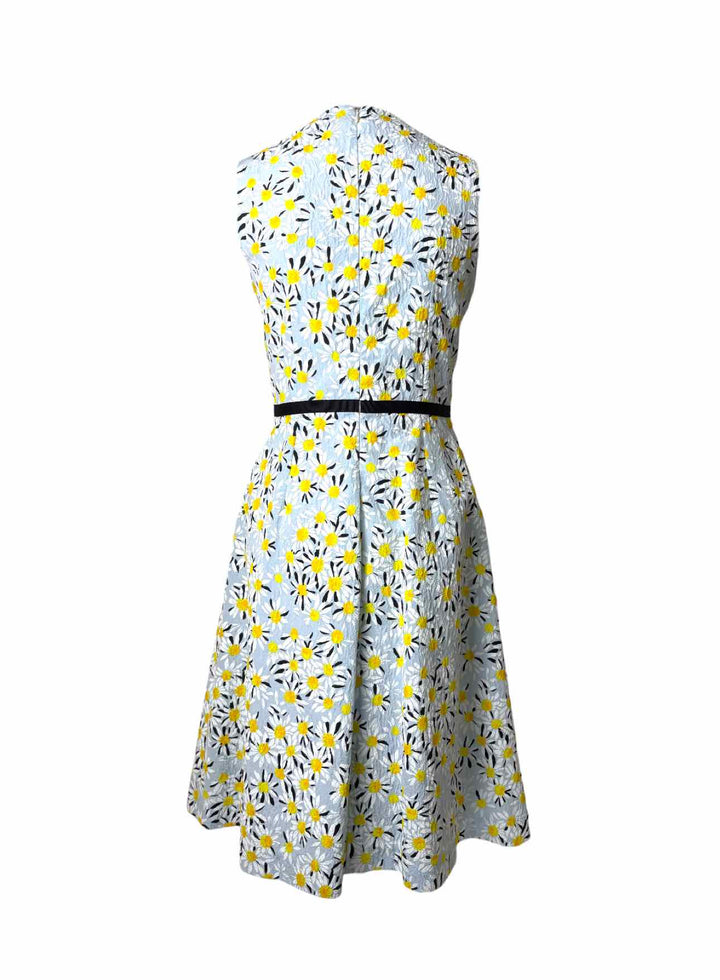Carolina Herrera Size 8 Floral Cotton Sleeveless  Dress