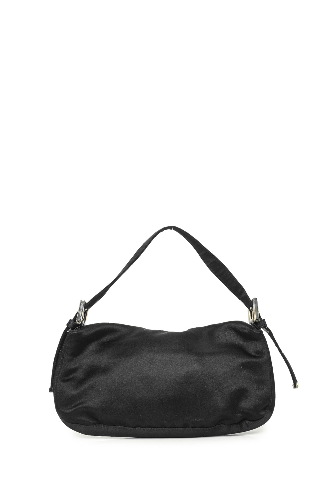 Fendi Crystal Embellished Satin Baguette Shoulder Bag