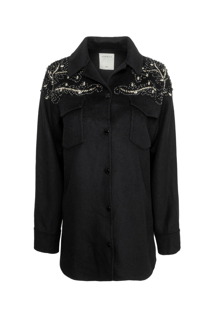 Sandro Size 36 Crystal Embellished Shacket