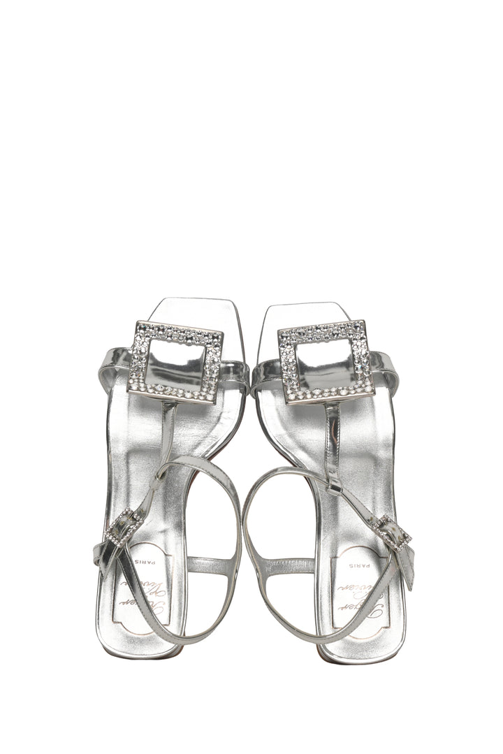 Roger Vivier Size 36 Embellished Bikiviv' Leather Sandals
