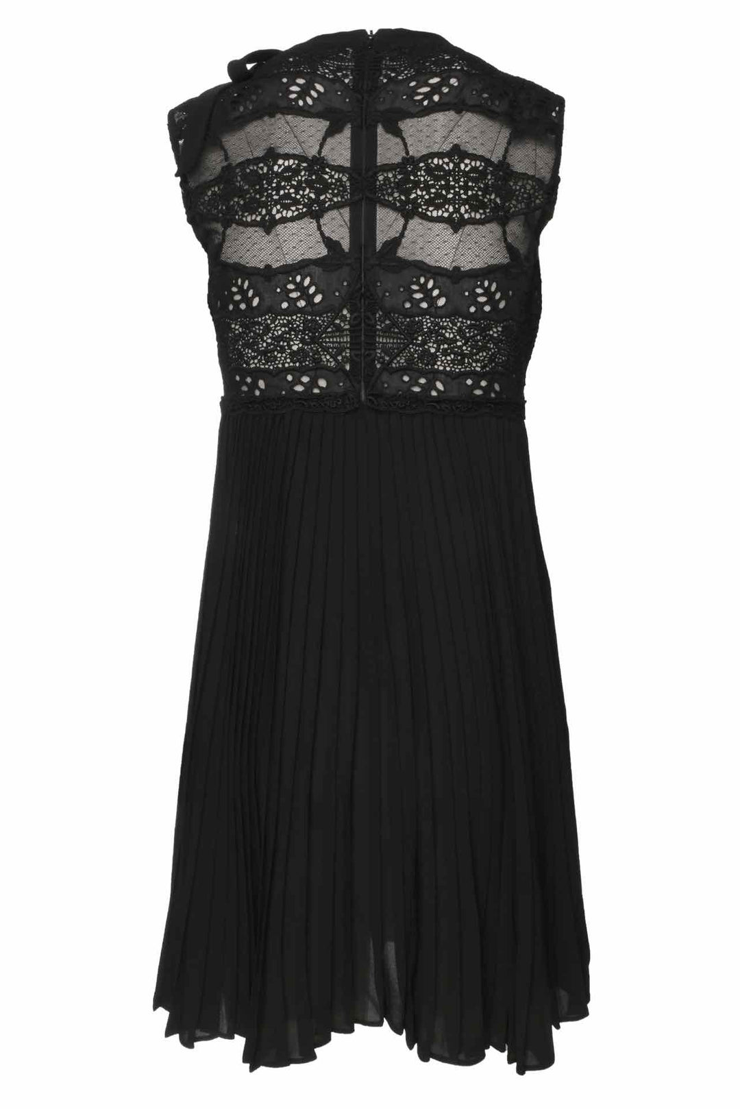 Valentino Size 6 Lace Pleated Dress