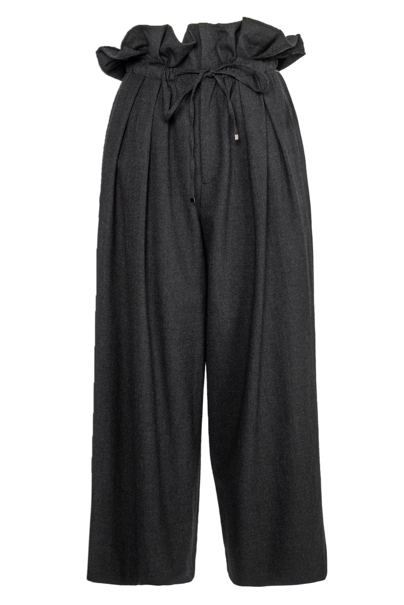 Enfold Size 36 Ruffle Waistband Wool Pants