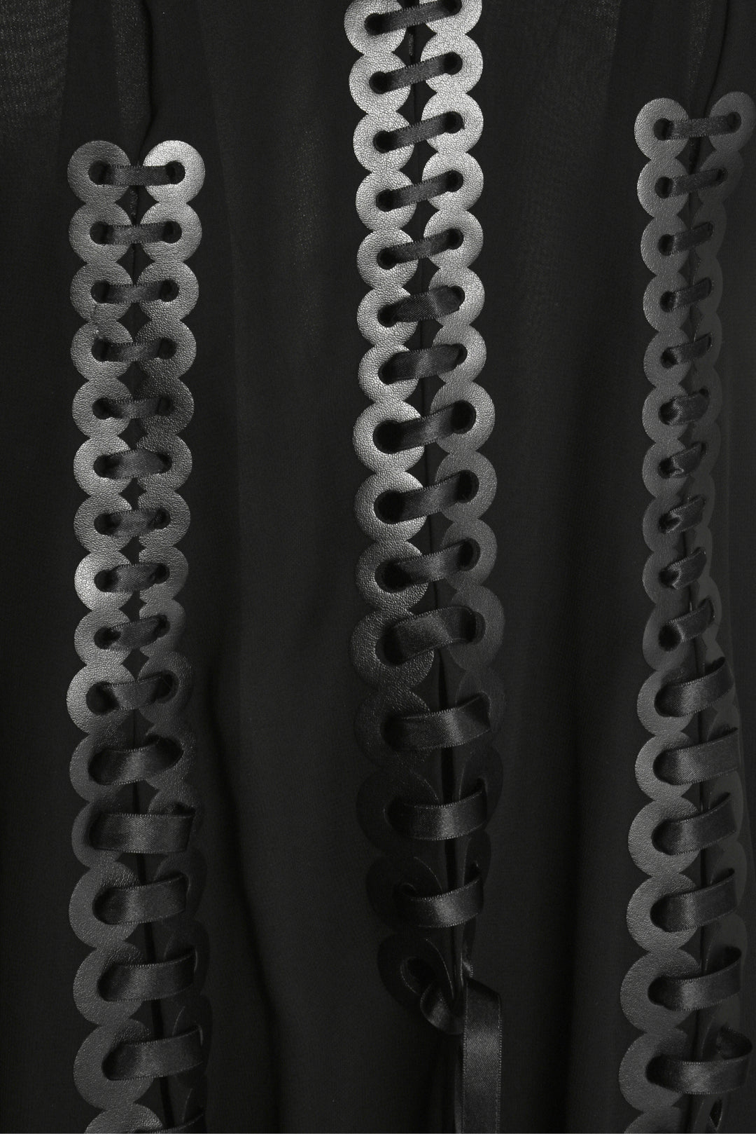 Comme Des Garcons Noir Kei Ninomiya Size L Lace Up Panels Midi Dress