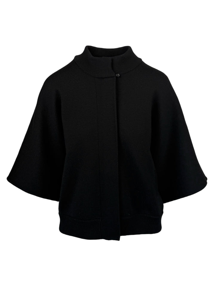 Max Mara Size M Wool Shirt Sleeve Zip-Up Cardigan