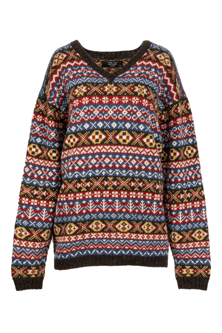 Mati Ventrillon Size L Men's Fair Isle Artisans Scotland Sweater