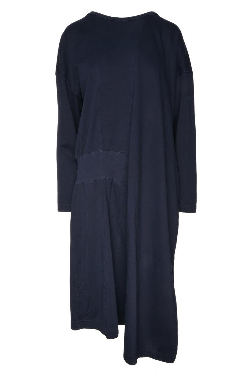 Y's Size 2 Long Sleeve Asymmetrical Midi Dress