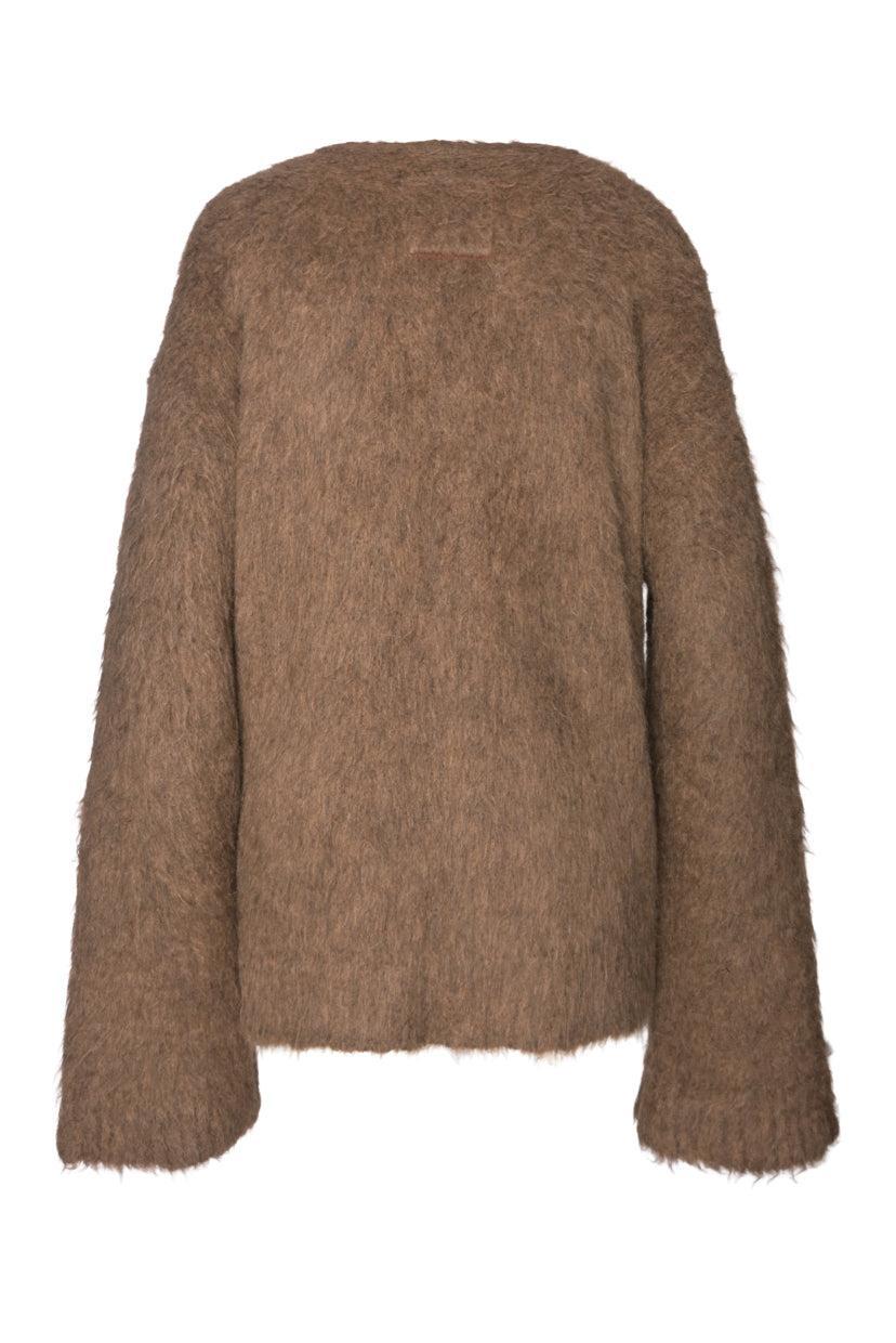Uma Wang Size S 2023 Alpaca & Camel Fuzzy Cardigan
