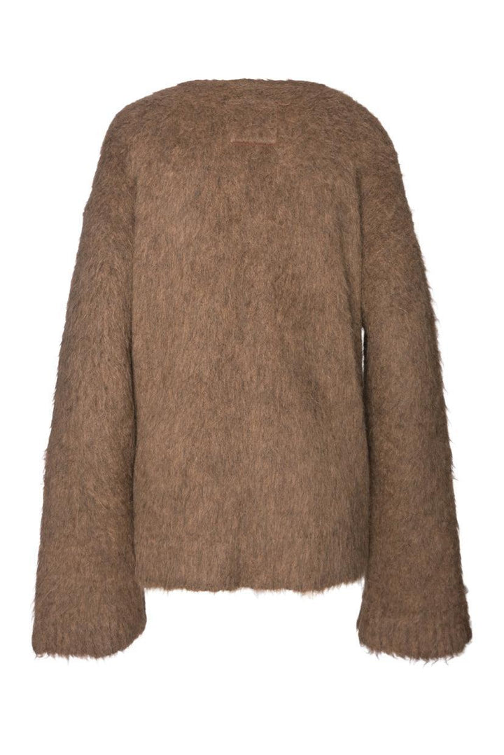 Uma Wang Size S 2023 Alpaca & Camel Fuzzy Cardigan