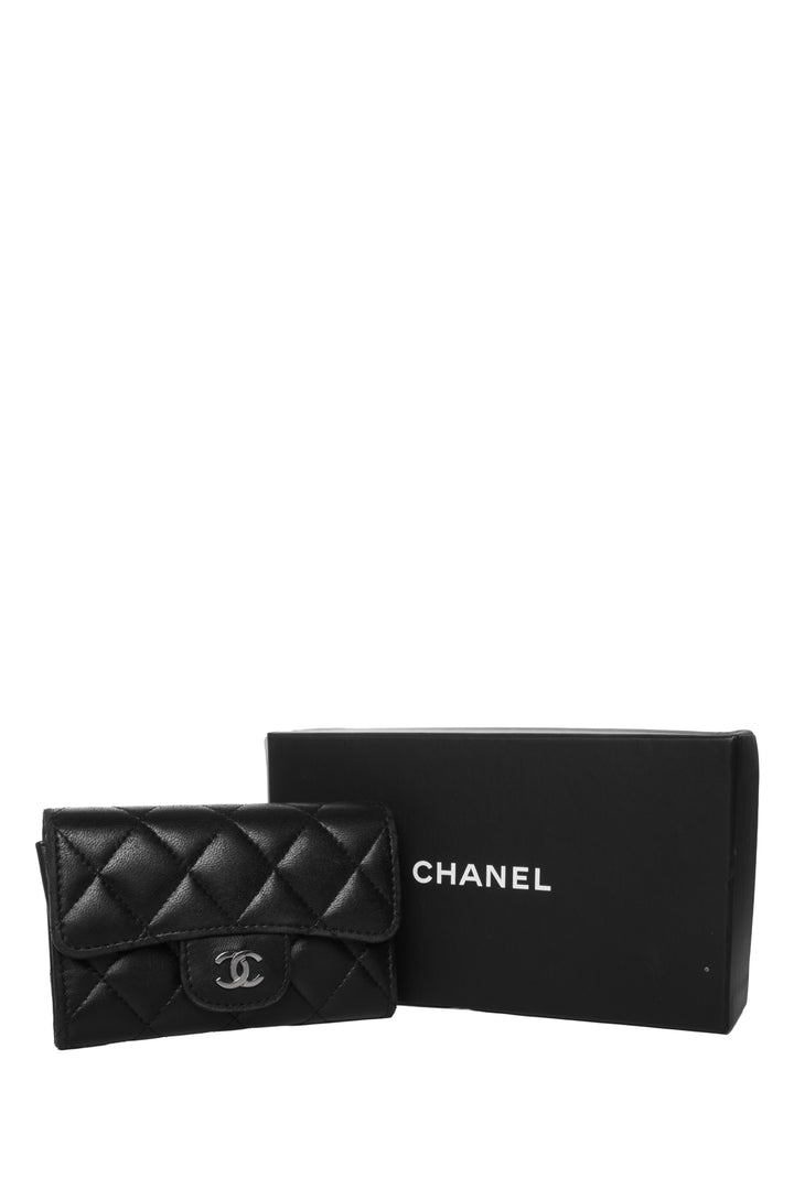 Chanel 2016-2017 Quilted Classic Flap Card Holder