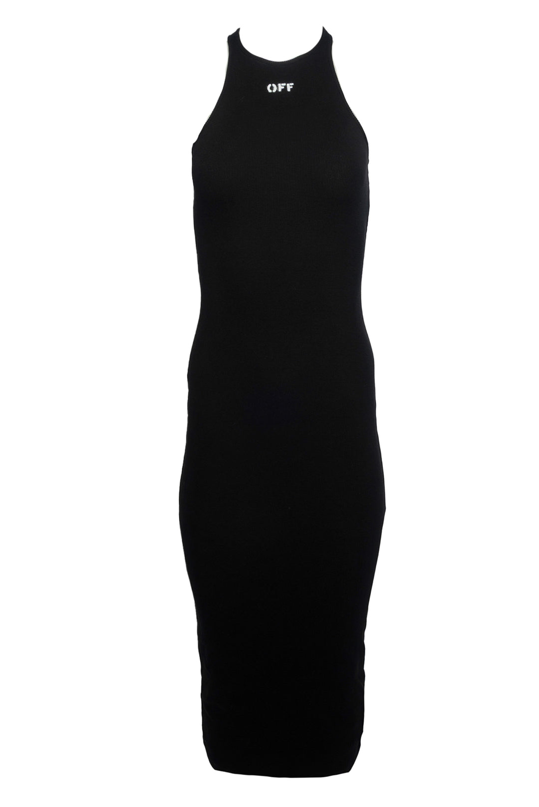 Off White Size 4 Ribbed Logo Maxi Dress