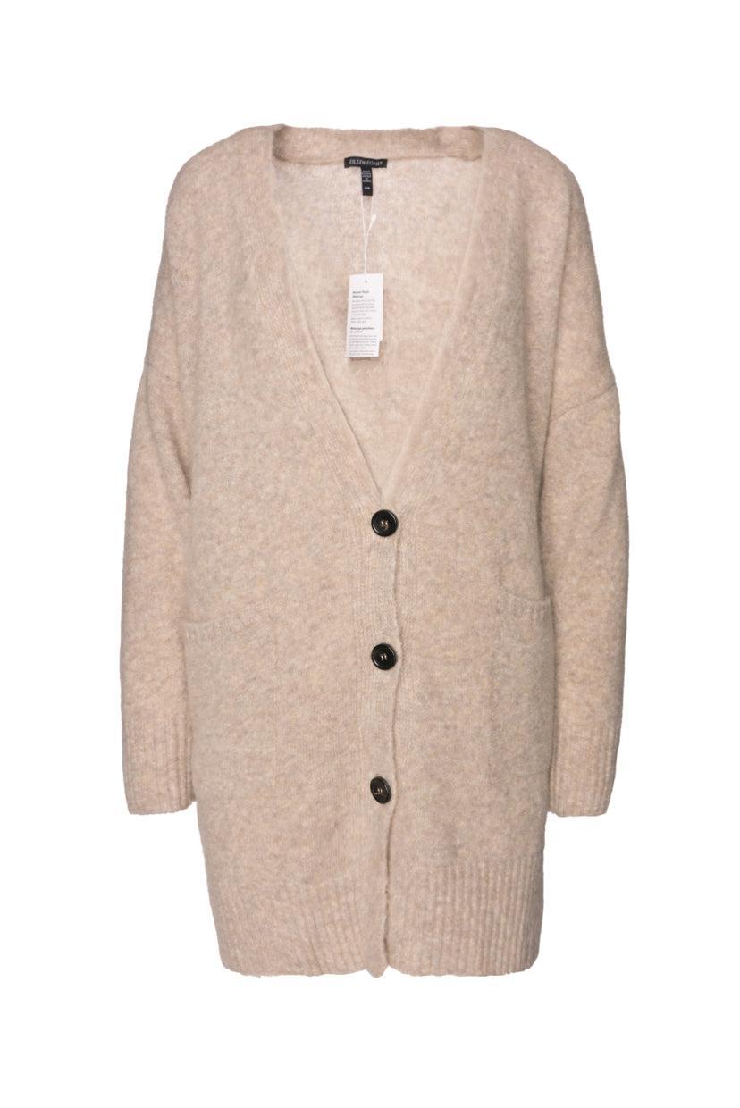 Eileen Fisher Size M Mohair Blend Knit Cardigan