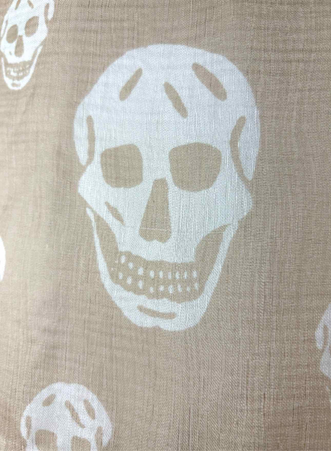 Alexander Mcqueen Silk Skull Pattern Scarf