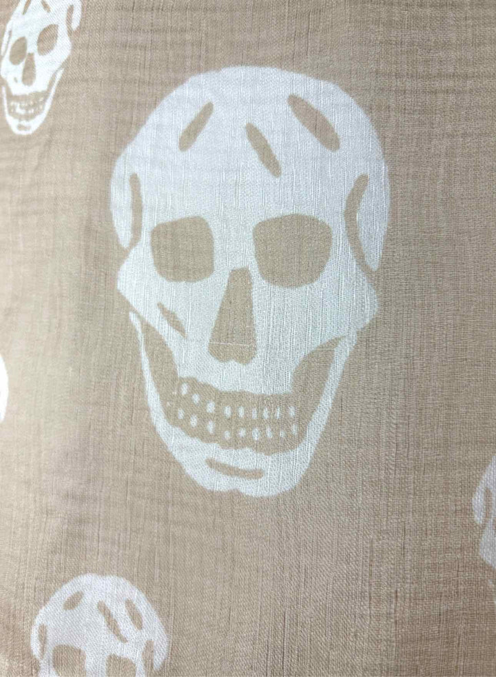 Alexander Mcqueen Silk Skull Pattern Scarf