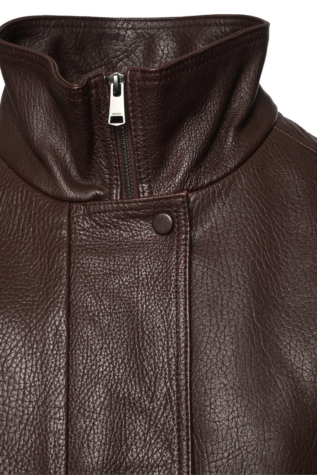 Reiss Size 10 Leather Bomber Jacket