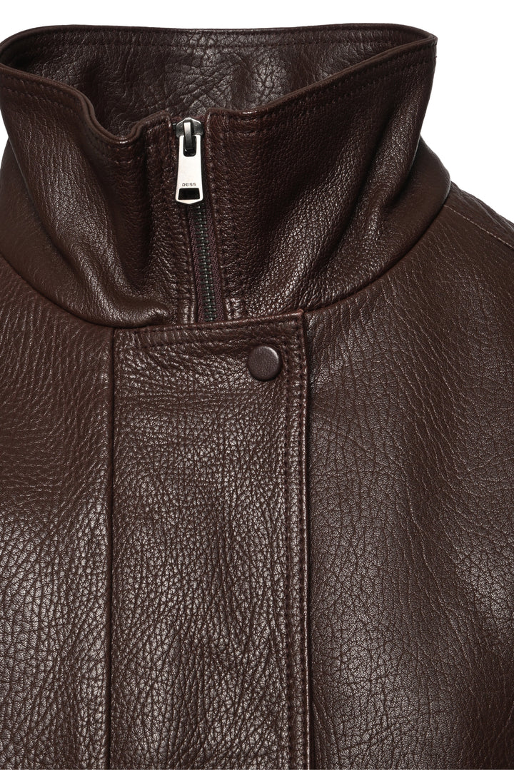 Reiss Size 10 Leather Bomber Jacket