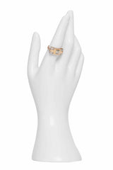 Size 7.5 18K Yellow & White Gold Antique Diamond Ring