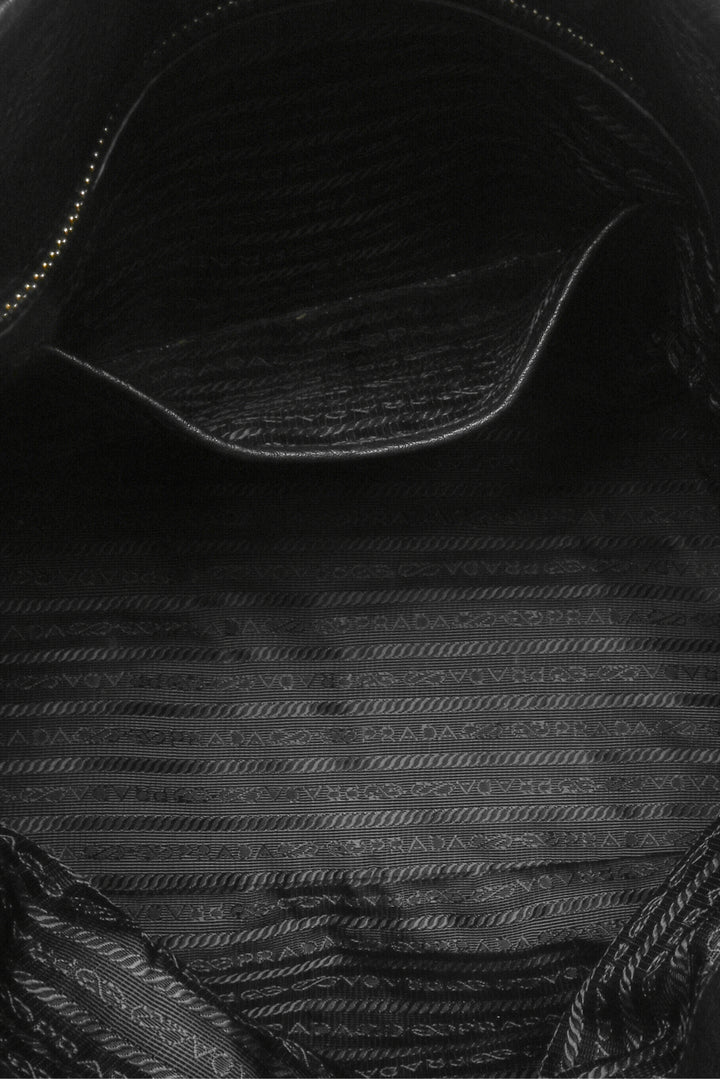 Prada Tessuto Nylon & Leather Buckle Tote