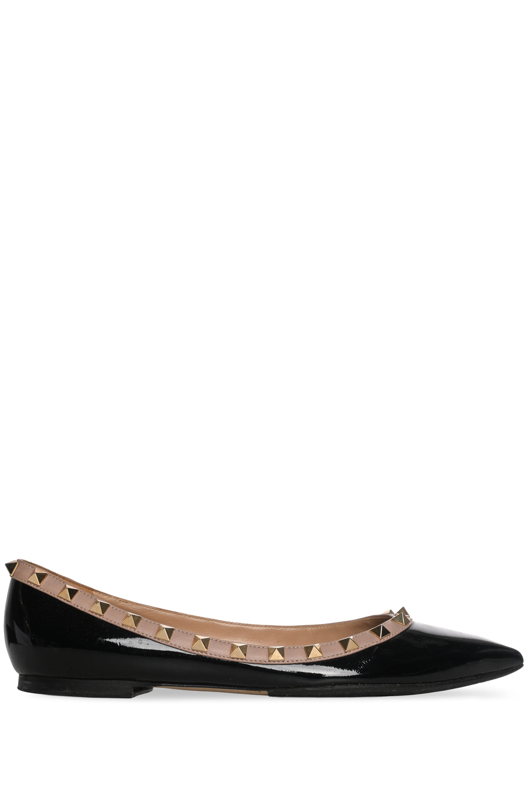 Valentino Size 38 Patent Rockstud Ballet Flats