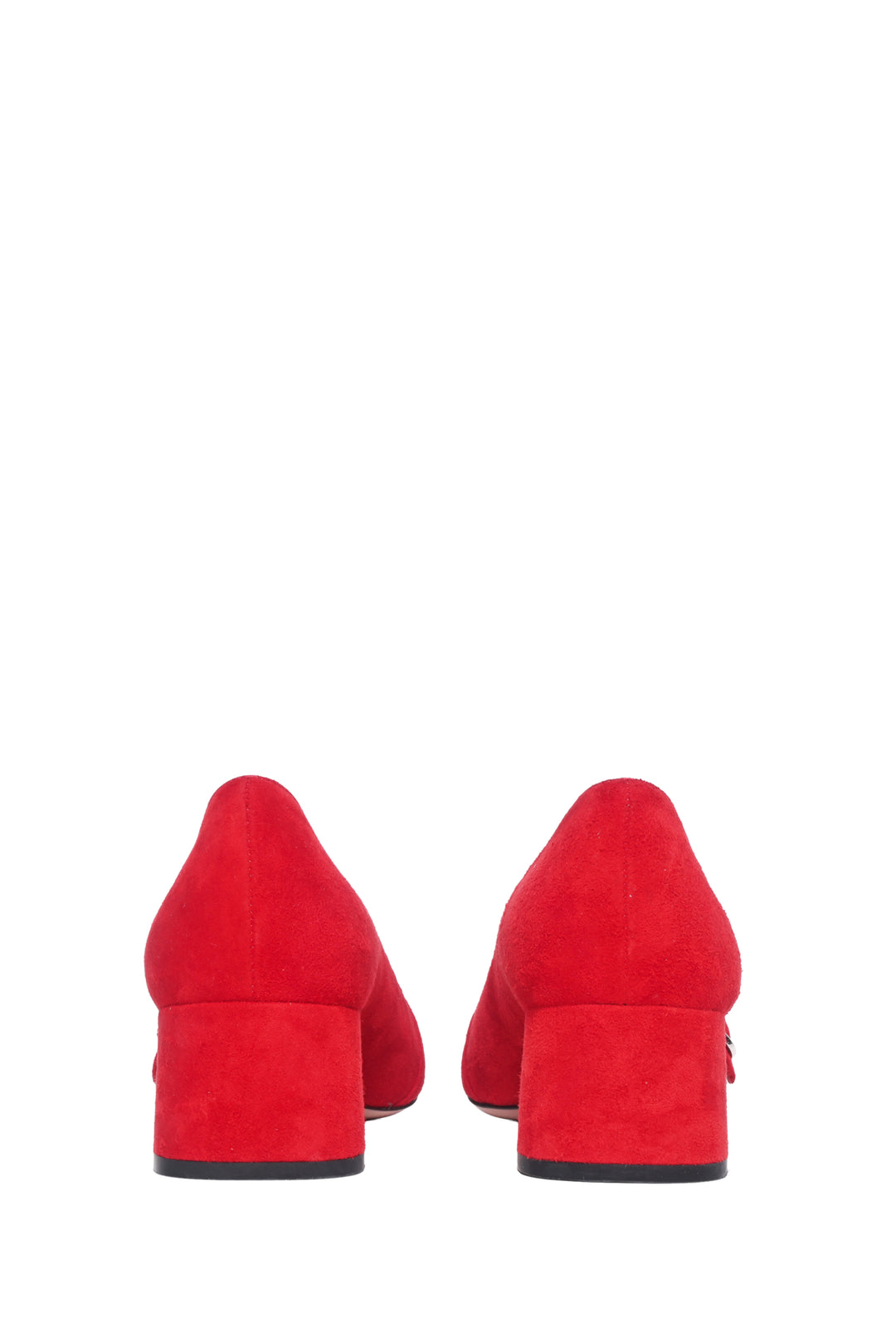 Prada Size 35 Logo Suede Pumps