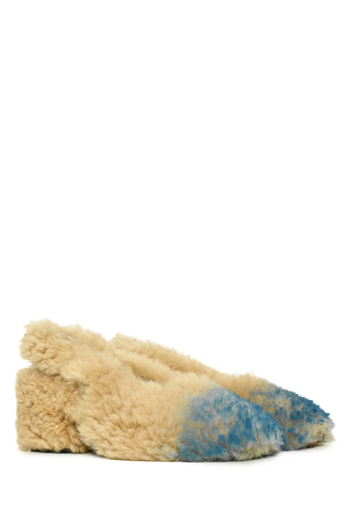 Marni Size 39 Sheepskin Slingback Pumps