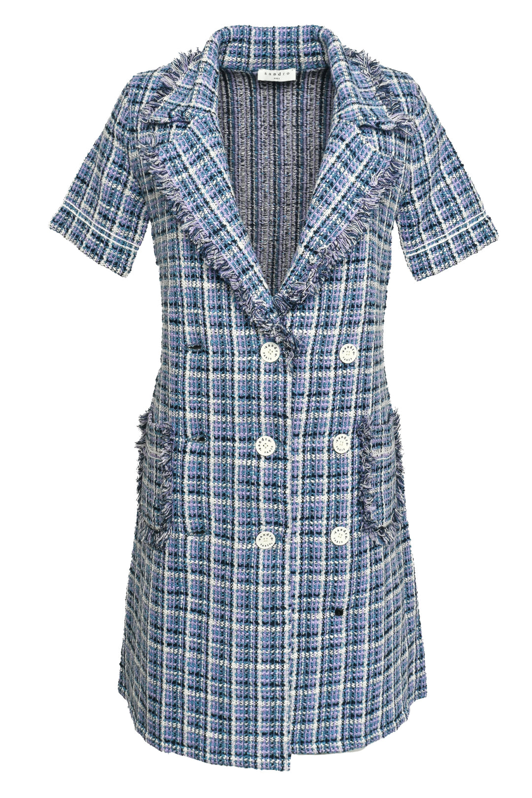 Sandro Size 34 Ludivine Tweed Mini Dress