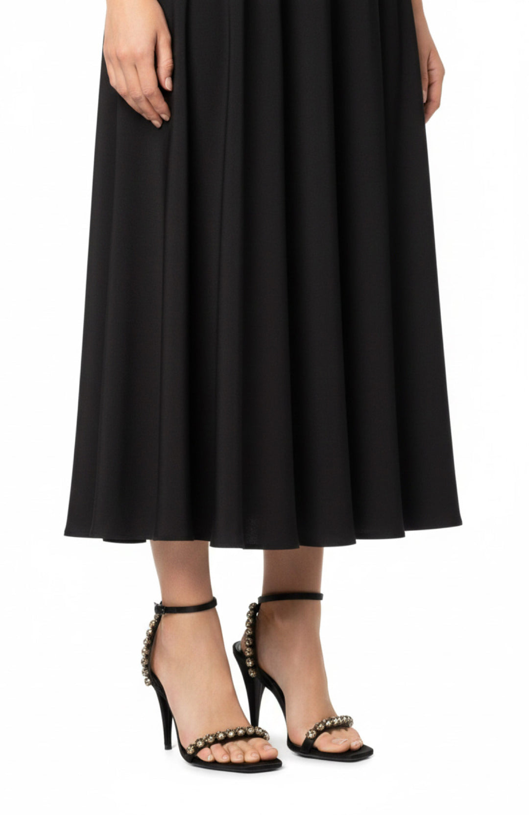 Saint Laurent Size 38 Kiki Crystal Embellished Satin Sandals