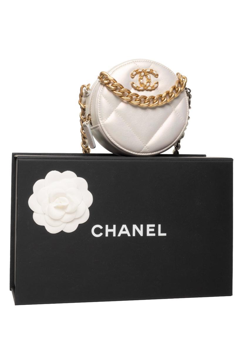 Chanel 2020 Chanel 19 Iridescent Round Clutch on Chain