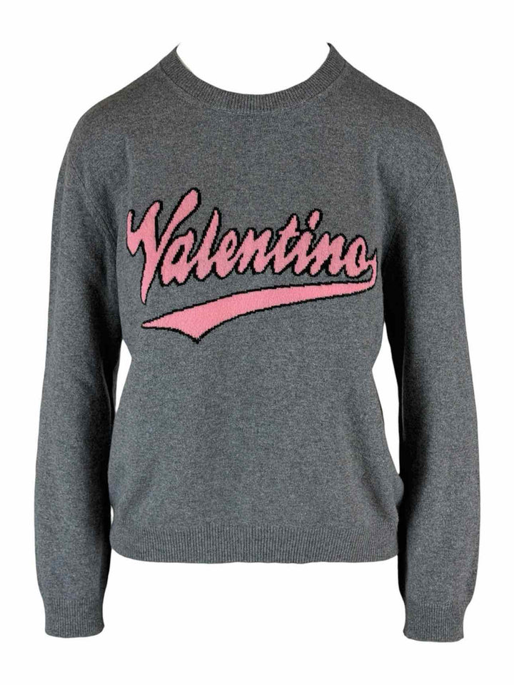 Valentino Size M Wool & Cashmere Blend Logo Sweater