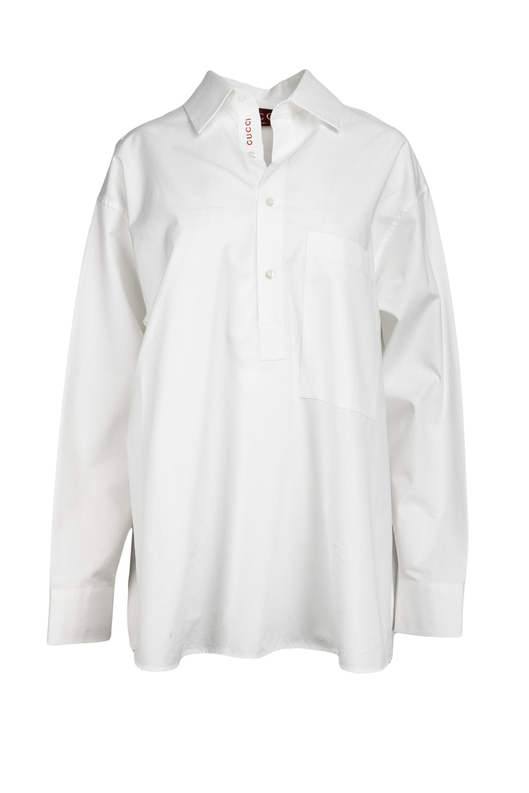 Gucci Size 44 Oversized Logo Poplin Shirt