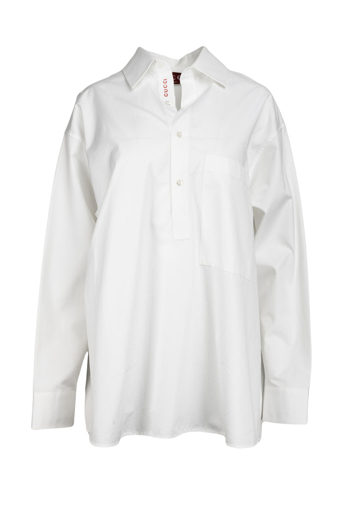 Gucci Size 44 Oversized Logo Poplin Shirt