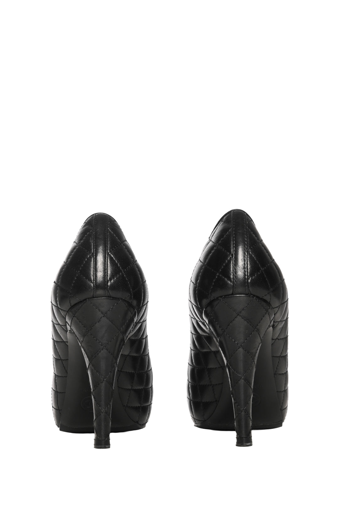 Chanel Size 36 Quilted CC Cap Toe Pumps