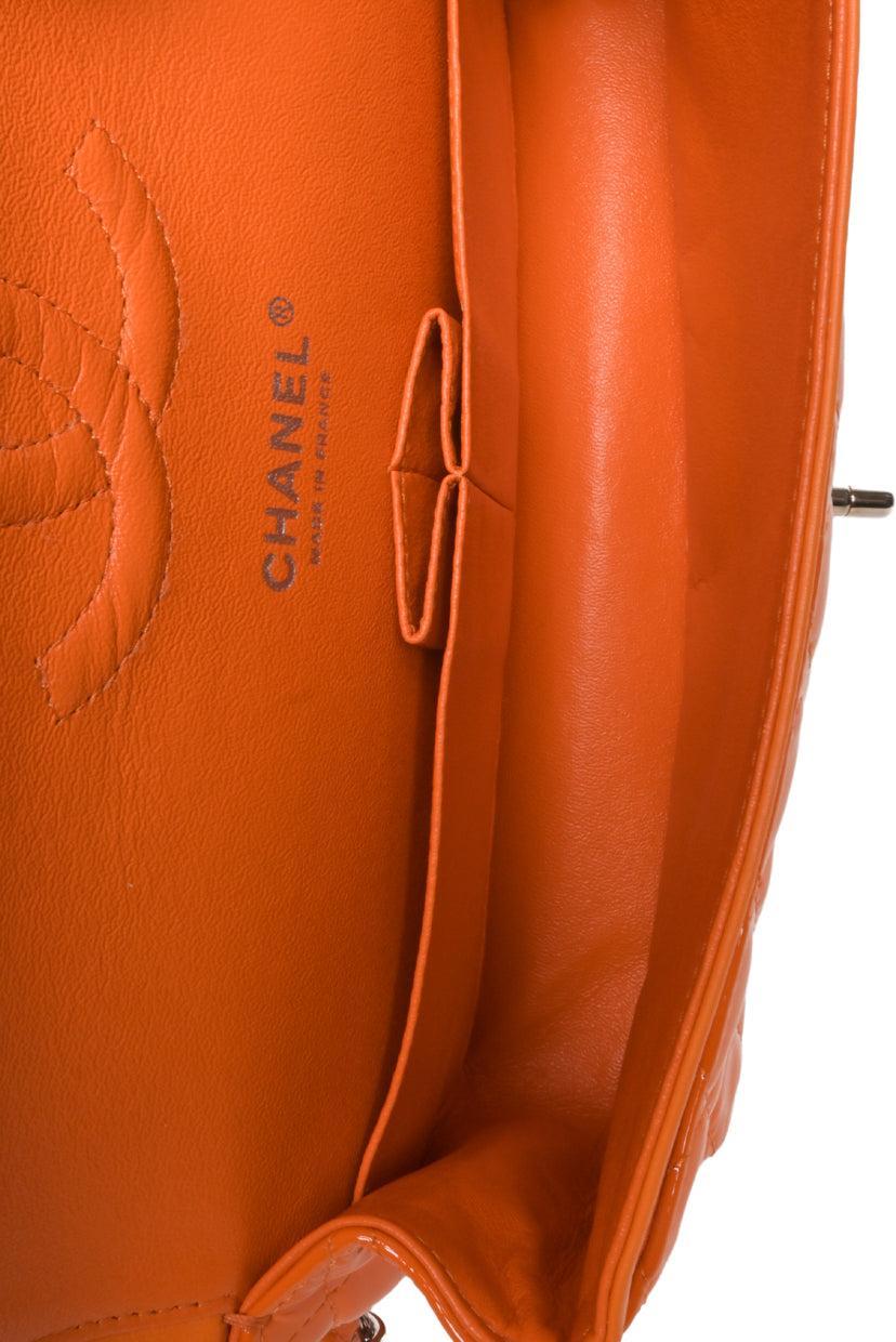 Chanel 2014 Patent Quilted Double Flap Shoulder Bag