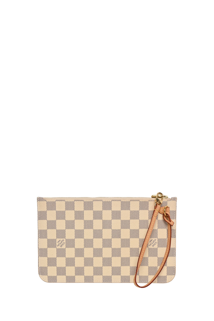 Louis Vuitton Damier Azur Neverfull Pochette Wristlet