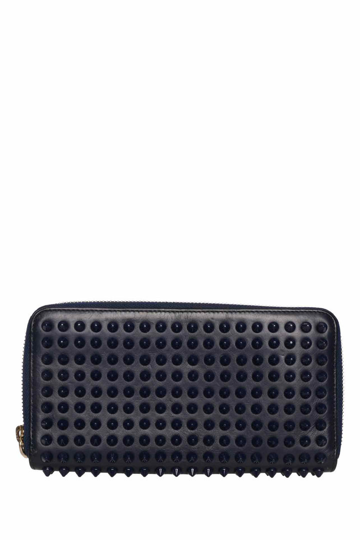 Christian Louboutin Panettone Spiked Leather Zip Around Long Wallet