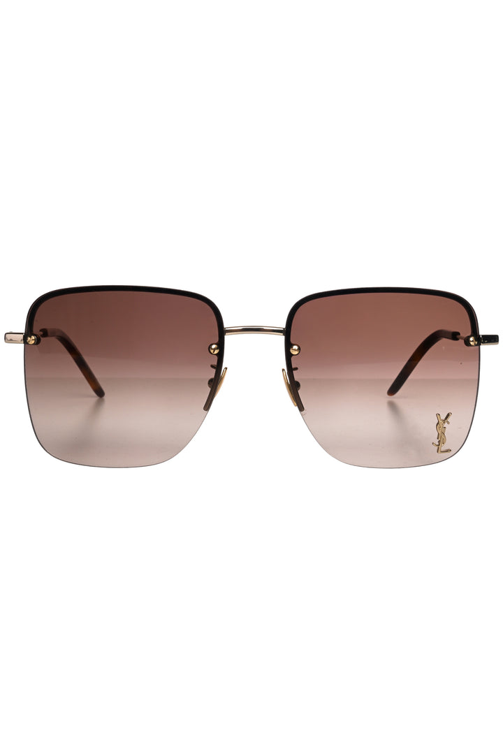 Saint Laurent Square Rimless Sunglasses