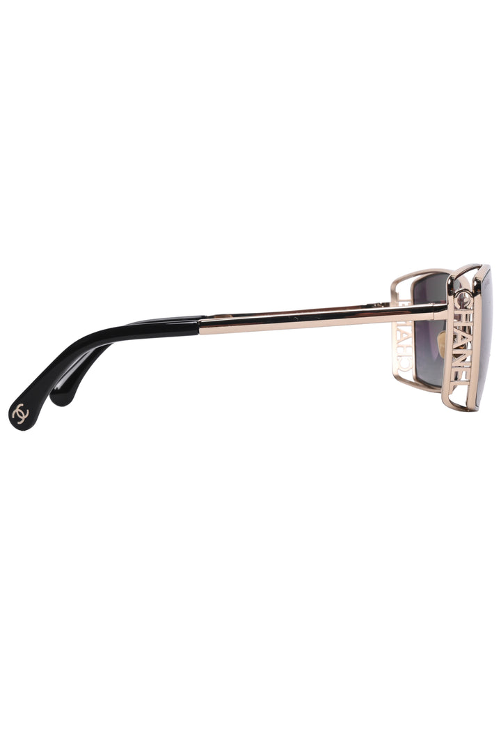 Chanel Metal Logo Square Sunglasses