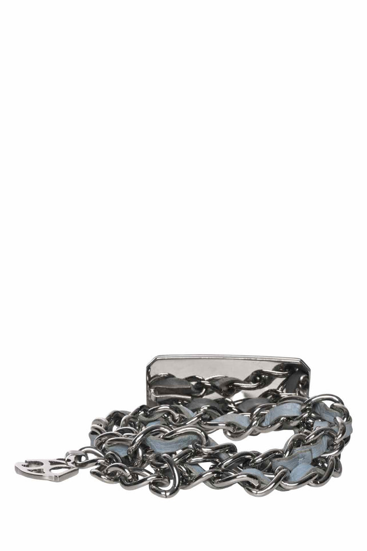 Dolce & Gabbana Size S Logo Tag Chain Belt