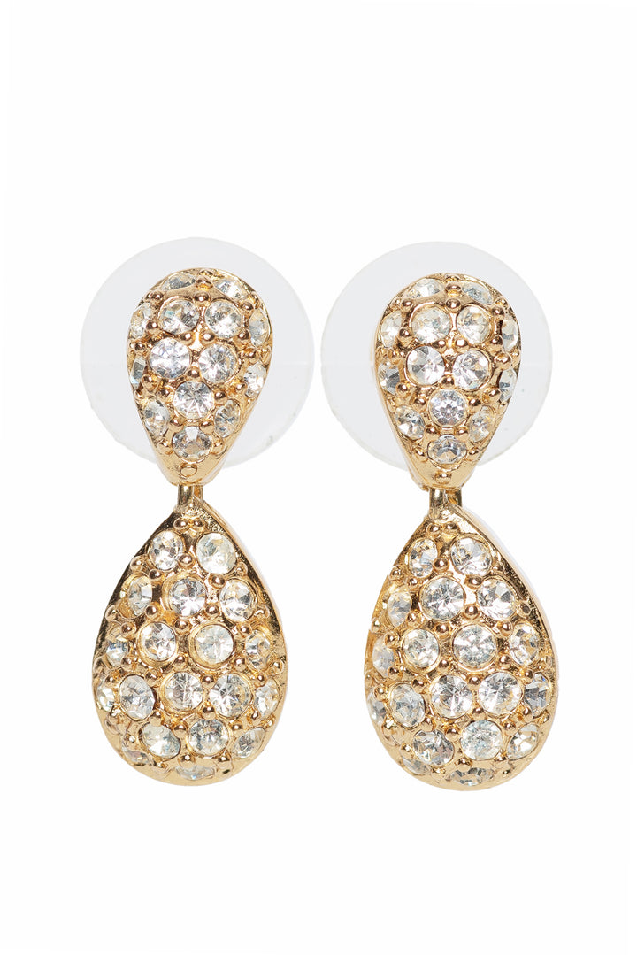 Christian Dior Crystal Drop Earrings