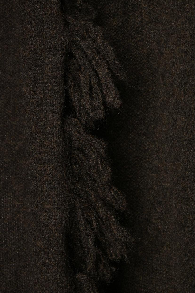 Black Goat Size S Fringed Cashmere Cardigan