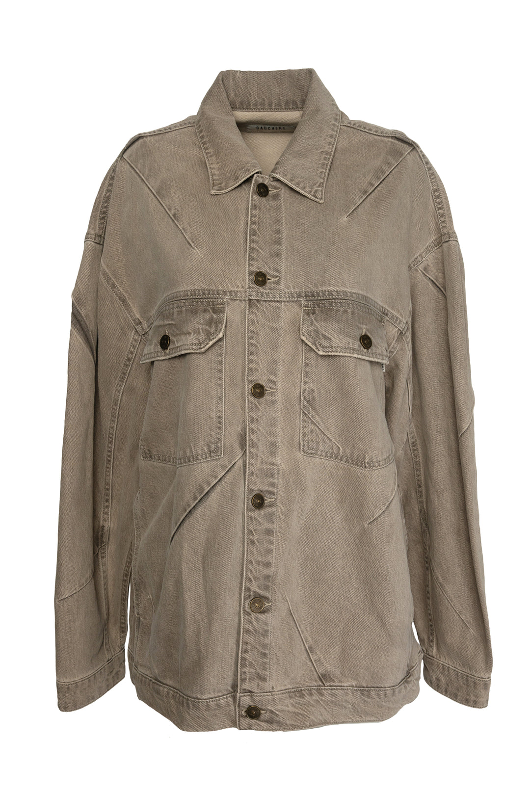 Gauchere Size 38 Pleated Denim Jacket