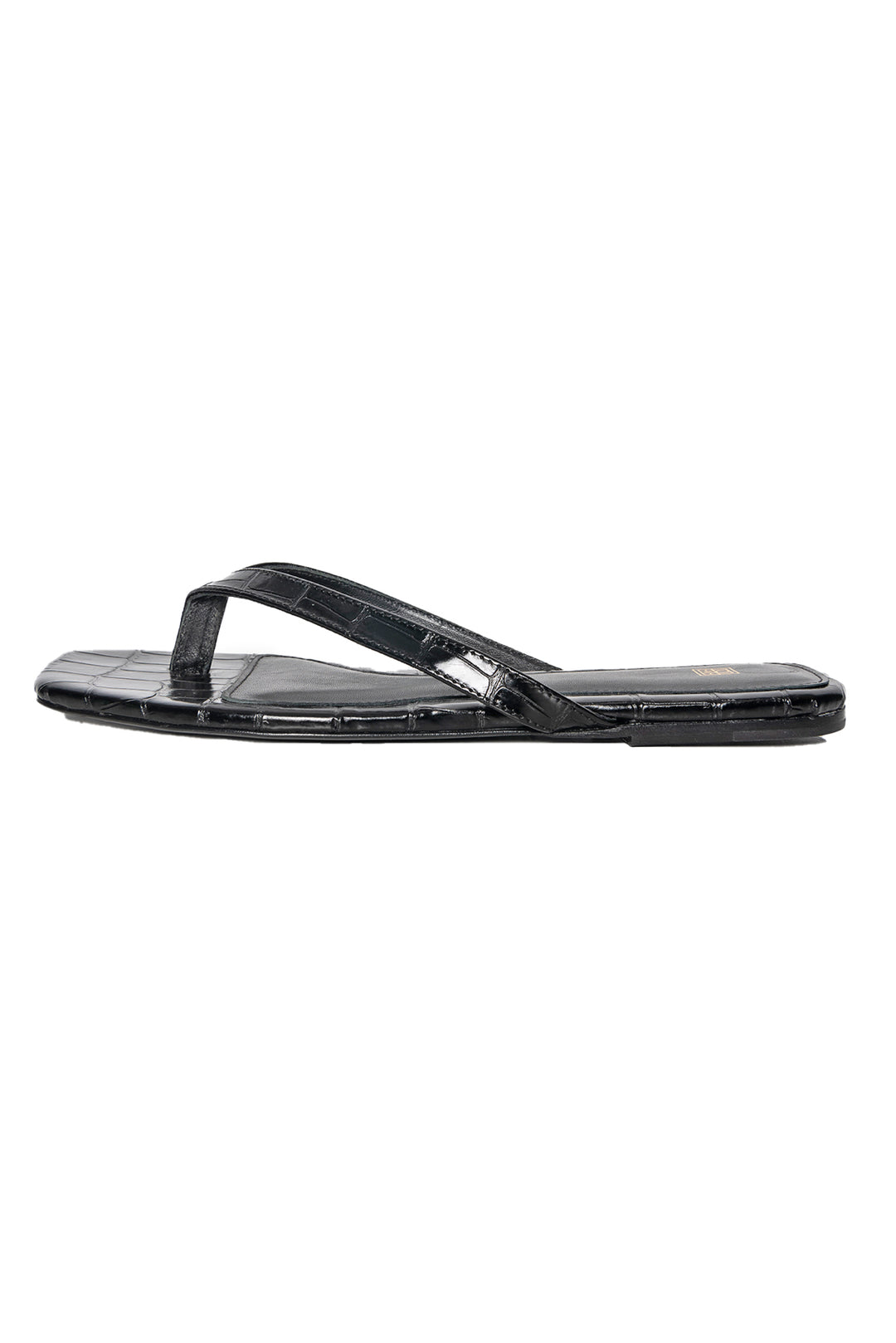 Toteme Size 38 Square Toe Leather Flip-Flops