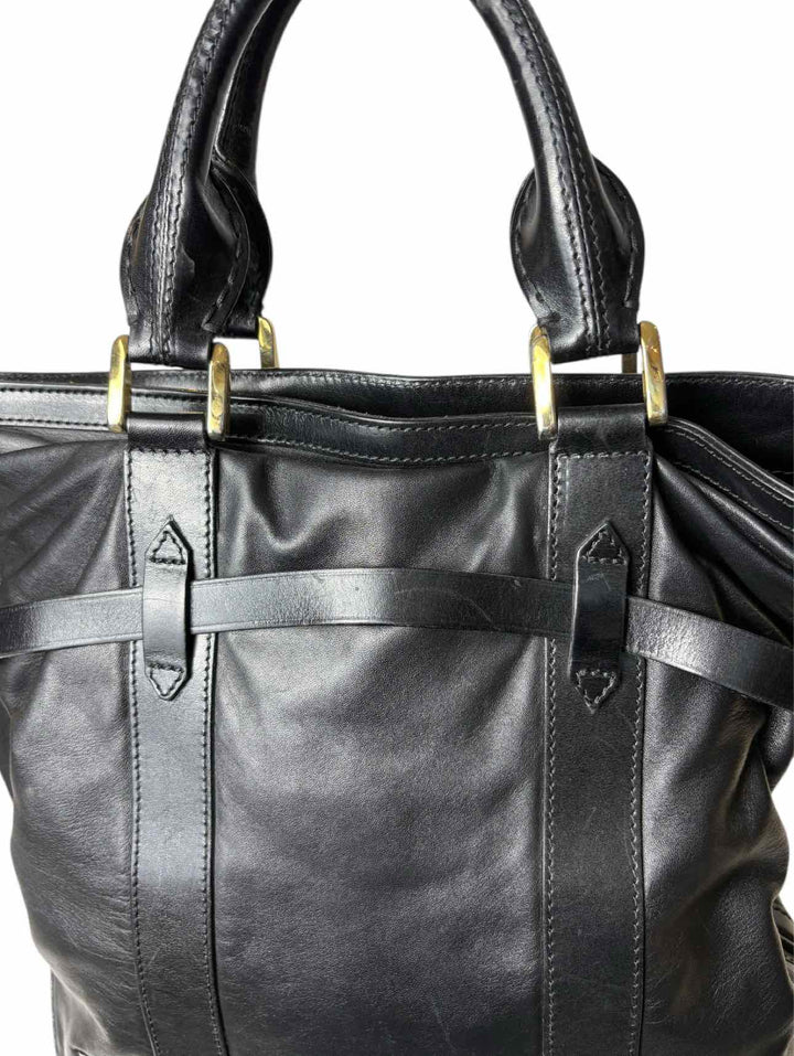 Burberry Black Leather Tote Purse