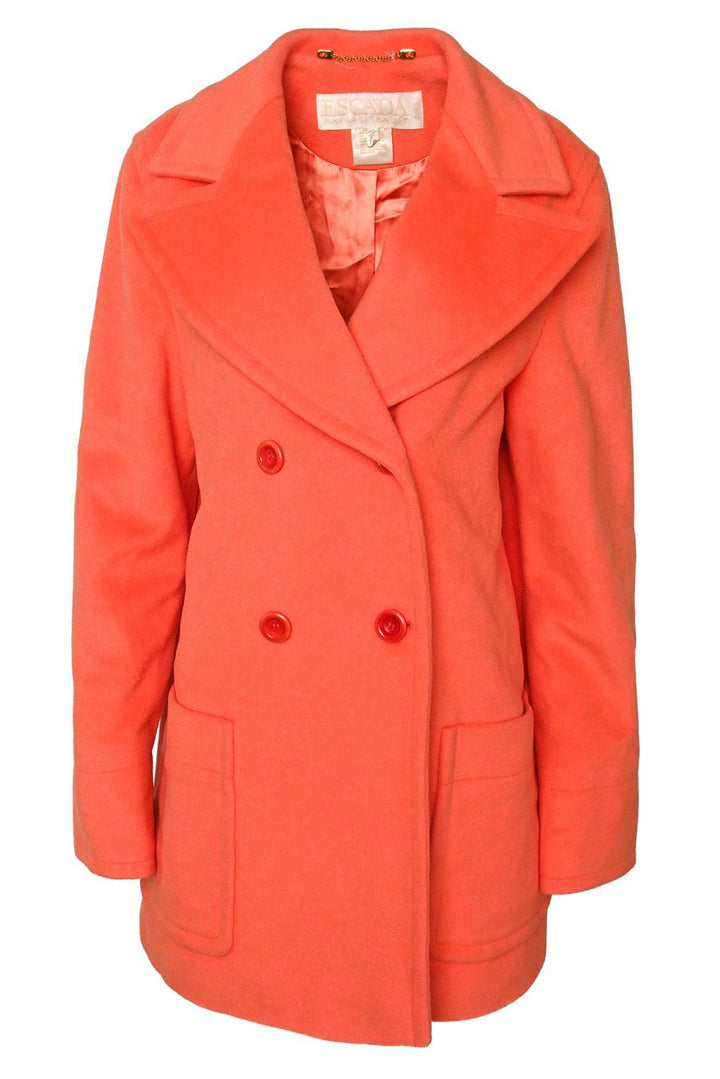 Escada Size 34 Double Breasted Wool Coat