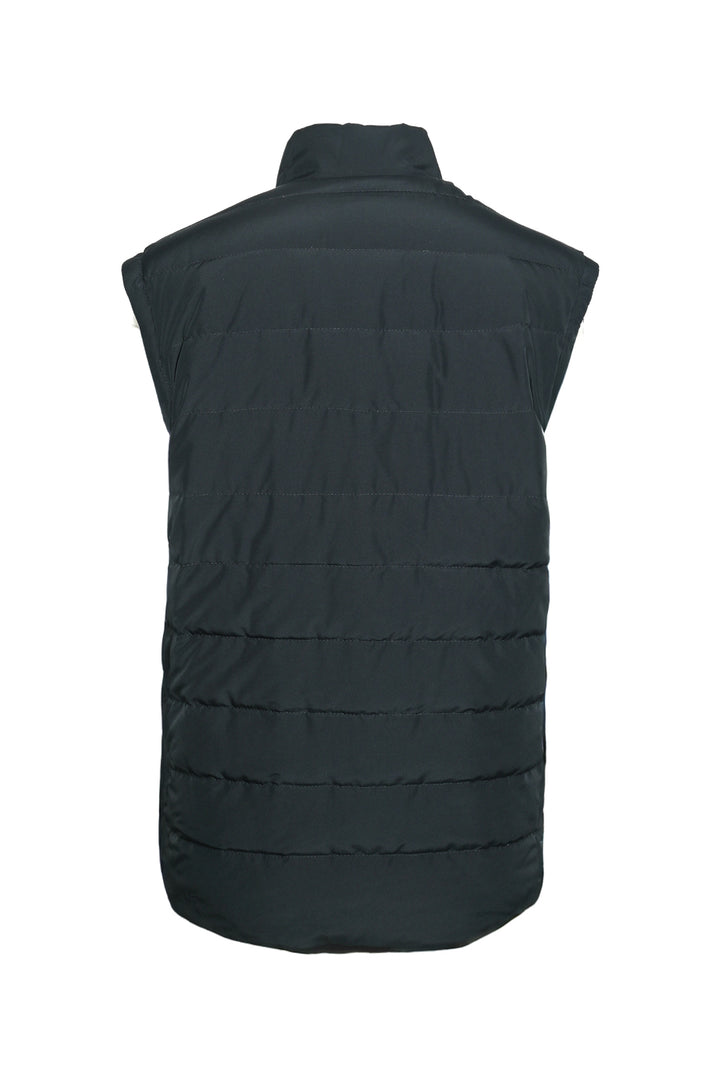 Corneliani Size 40 Men's Reversible Quilted Lambskin Down Vest