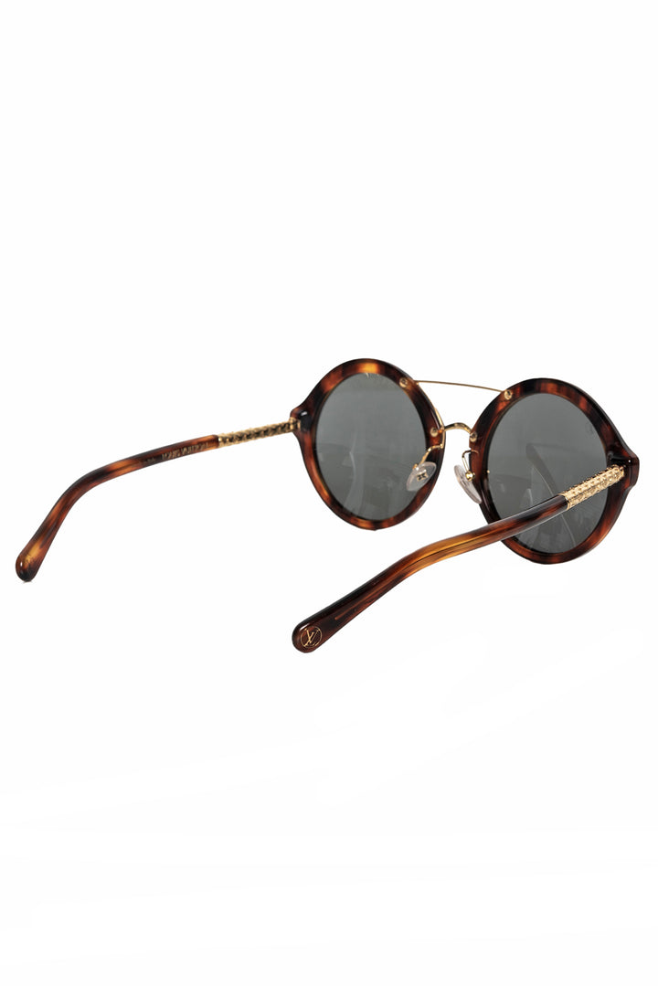 Louis Vuitton Round Tortoiseshell and Monogram Sunglasses Eyewear