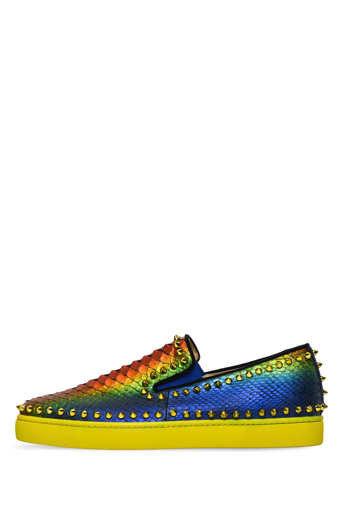 Mens Shoe Size 41.5 Christian Louboutin Men's Pik Boat Python Sneakers