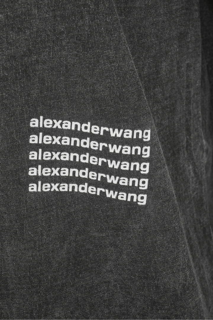 Alexander Wang Size XS Unisex Acid Wash Logo Long Sleeve T-Shirt