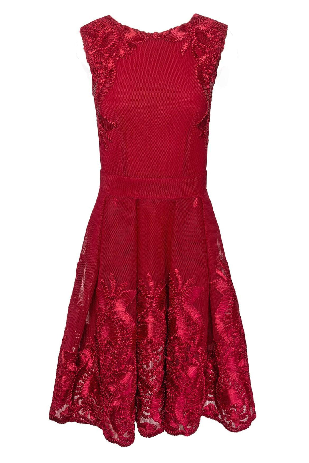 maje Size 1 Sleeveless Embroidered Mesh Dress