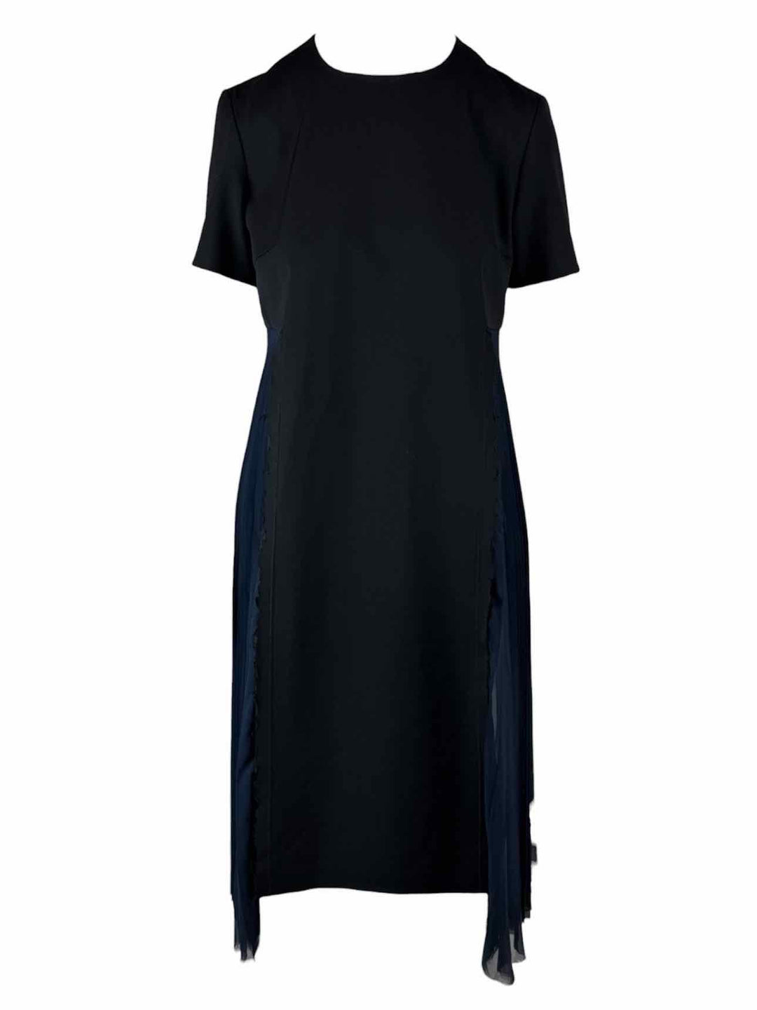 Maison Martin Margiela Size 44 Raw Edge & Side Pleated Midi Dress