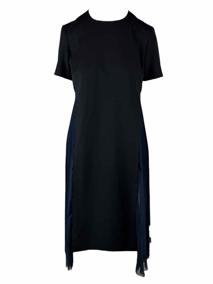 Maison Martin Margiela Size 44 Raw Edge & Side Pleated Midi Dress